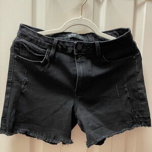 NWOT size 29 Just Black Black Jean Shorts Distressed Hem